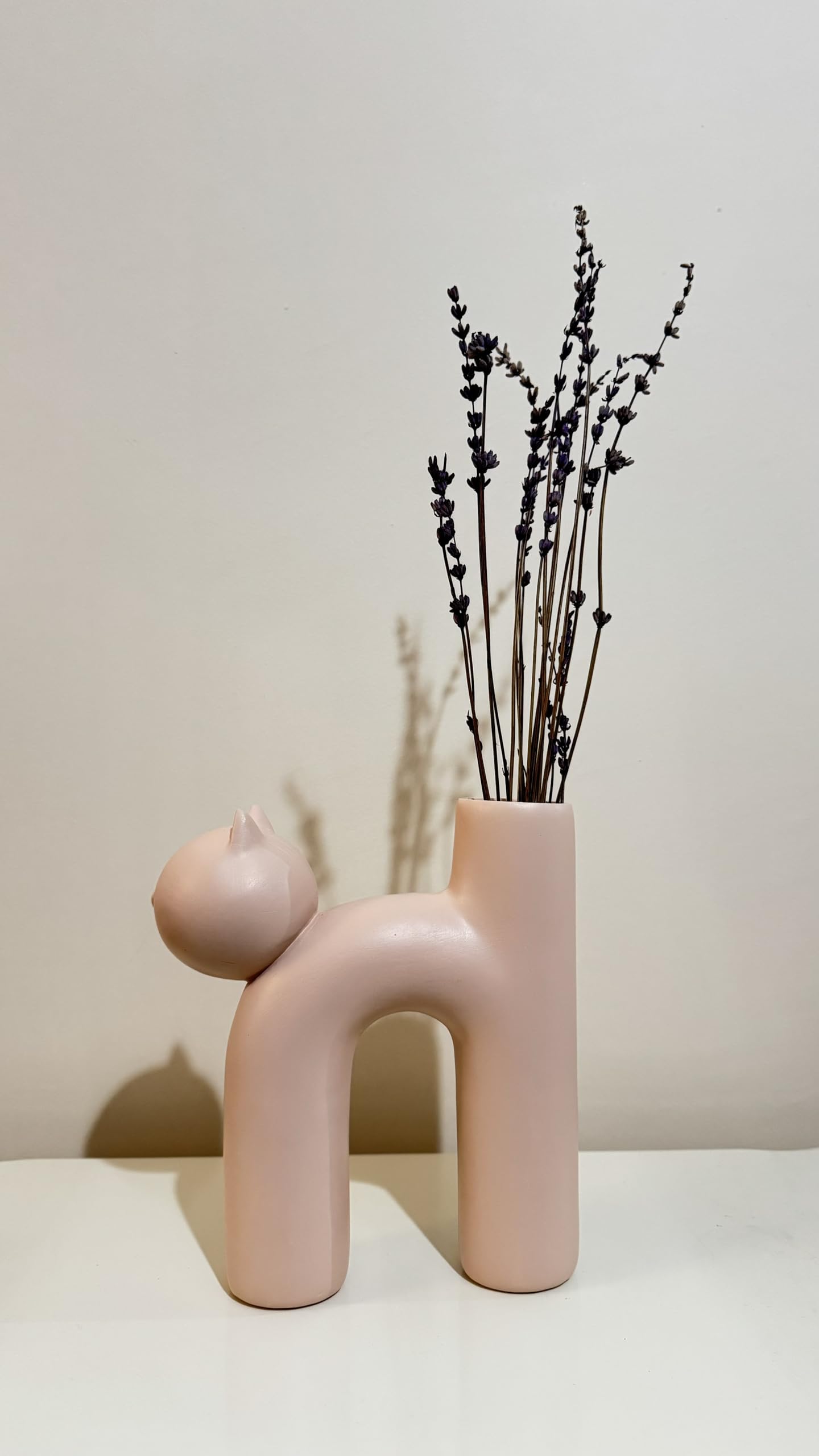 Süße Vase in Katzenform, Katzenvase für Blumen, Keramikvase, nordisches Kunstdekor, Geschenk für Zuhause, Geschenk für Katzenliebhaber, Keramik-Katzenvase, Katzenvase, Katzenförmige Vase, Blumenvase