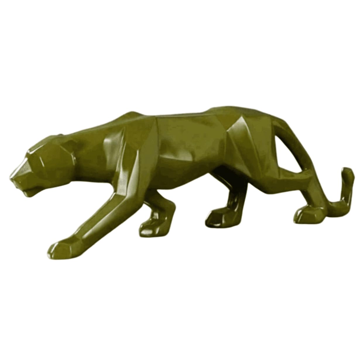 Large Panther Statue, Geometric Animal Figurine, Abstract Panther Sculpture, Panther Decorative Showpiece, Decorative Tabletop Statue