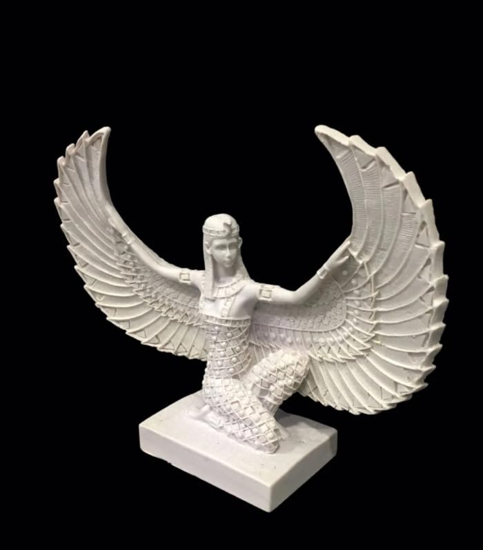 Egyptian Maat Statue with Open Wings, Ancient Egypt Maat Sculpture, Egyptian Winged Maat Figurine, Egyptian Mythology Statue of Maat, Maat Sculpture, Maat Statue, Maat Decor