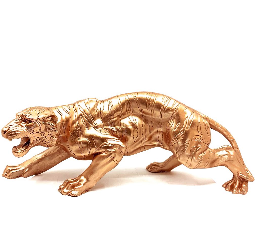 Handcrafted Tiger Sculpture, Animal Figurine, Tiger Statue, Tabletop Decor, Gift for Animal Lovers, Art Home Decor, Tiger Sculpture