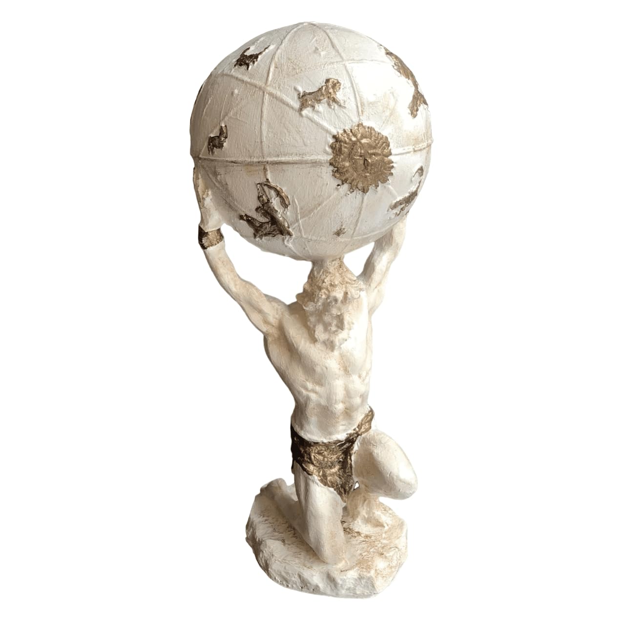Atlas Holding the Globe Statue, Atlas Figurine, Greek Mythology Decor, Atlas Sculpture, Mythology Art Decor, Mythology Statue, Atlas Bust Decor, Atlas Statue