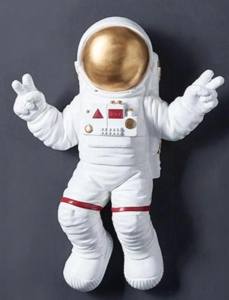 Astronaut Wall Sculpture, Space-themed Wall Decor, Astronaut Decor For Walls, Space Explorer Decorative Figurine, Astronaut Wall Figurine, Astronaut Wall Decor