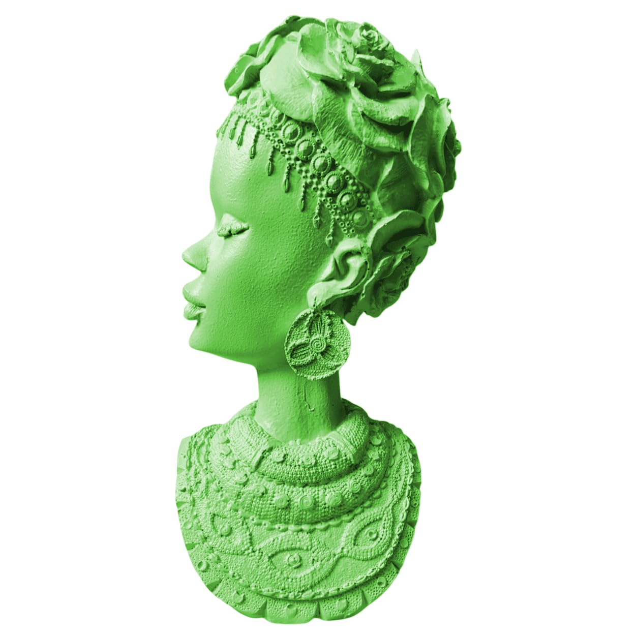 African Woman Bust Statue, Elegant African Lady Sculpture, Ethnic Art Home Decor, African Woman Statue, Tribal Lady Decor, African Art Decor