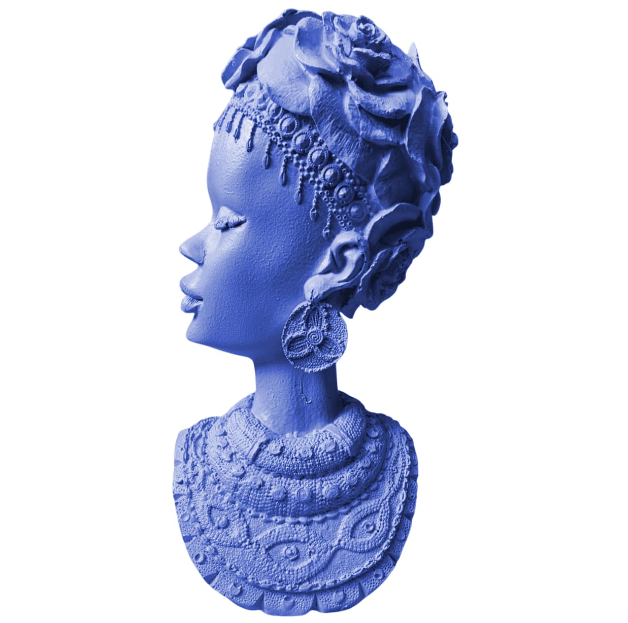 African Woman Bust Statue, Elegant African Lady Sculpture, Ethnic Art Home Decor, African Woman Statue, Tribal Lady Decor, African Art Decor