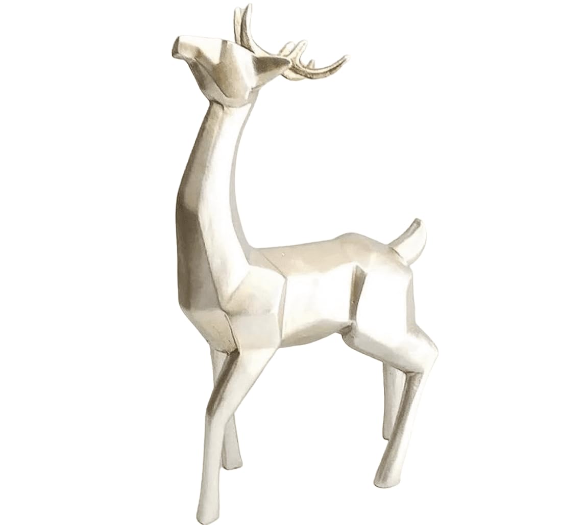 Modern Cubic Deer Statue, Geometric Deer Sculpture, Cubic Deer Statue, Cubic Deer Sculpture, Geometric Reindeer Decor, Cubic Reindeer Statue
