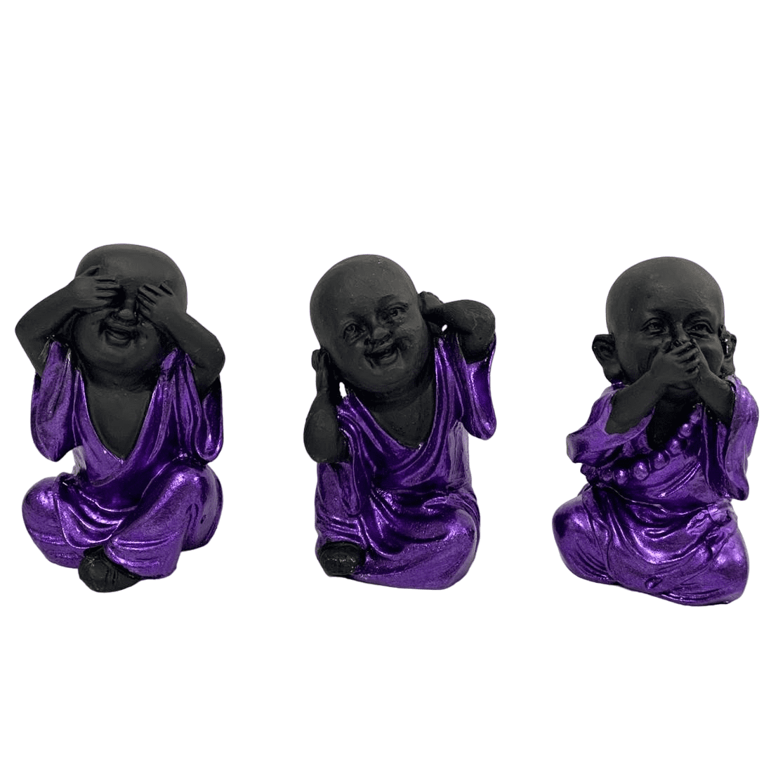 See No Evil Speak No Evil Hear No Evil Buddha Statues Set of 3, No Evil Mini Buddha Figurines Set, 3 Wise Buddhas Statue Set, Buddhas Decor