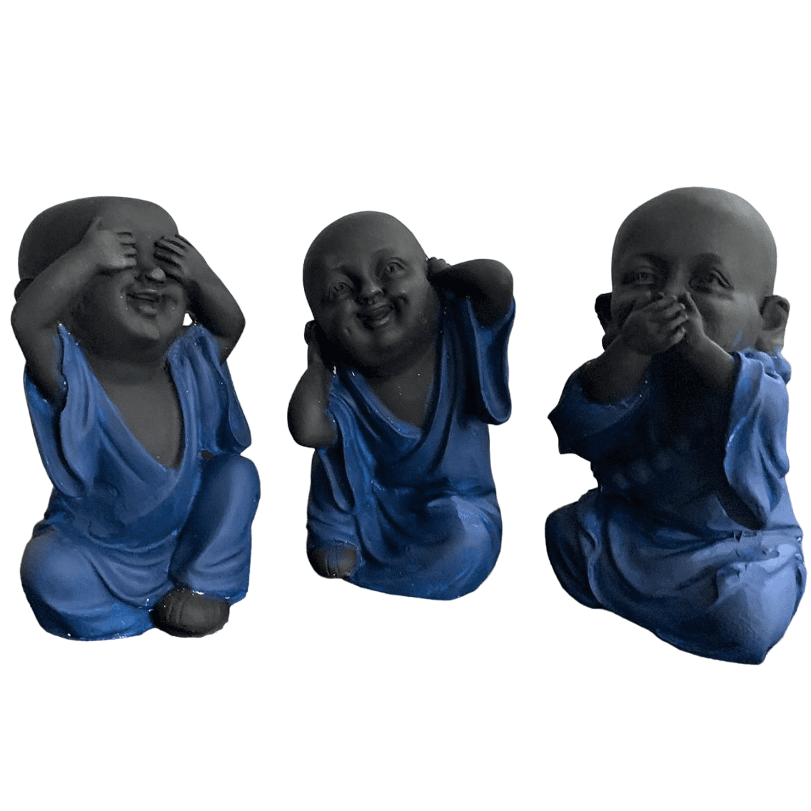 See No Evil Speak No Evil Hear No Evil Buddha Statues Set of 3, No Evil Mini Buddha Figurines Set, 3 Wise Buddhas Statue Set, Buddhas Decor