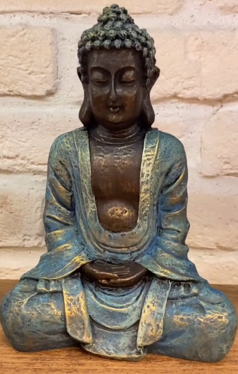 Meditating Buddha Statue, Polyester Buddha Figurine, Small Buddha Sculpture, Buddha Statue in Meditation Pose, Buddha Sculpture