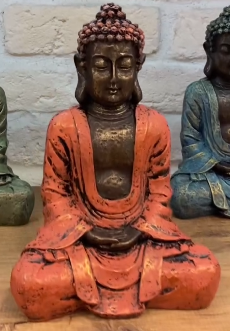 Meditating Buddha Statue, Polyester Buddha Figurine, Small Buddha Sculpture, Buddha Statue in Meditation Pose, Buddha Sculpture