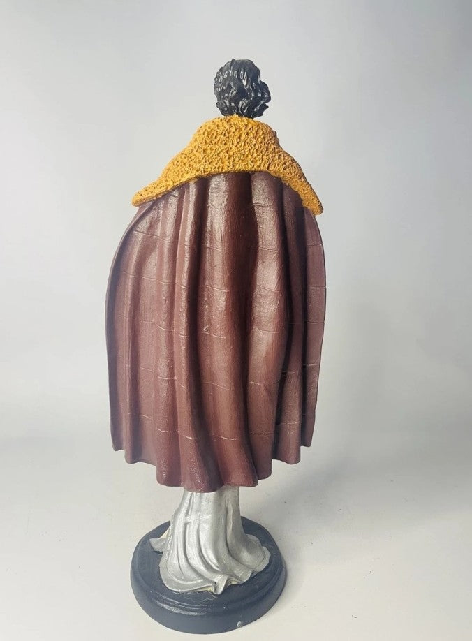 Handmade Woman in Coat Statue, Elegant Lady Figurine, Handmade Woman Figurine, Vintage Coat Sculpture, Handmade Fashion Lady Statue