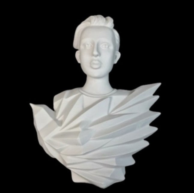 Handmade Abstract Birdman Decor, Handmade Abstract Face Statue, Handmade Birdman Sculpture Handmade Bird and Man Statue, Abstract Face Decor