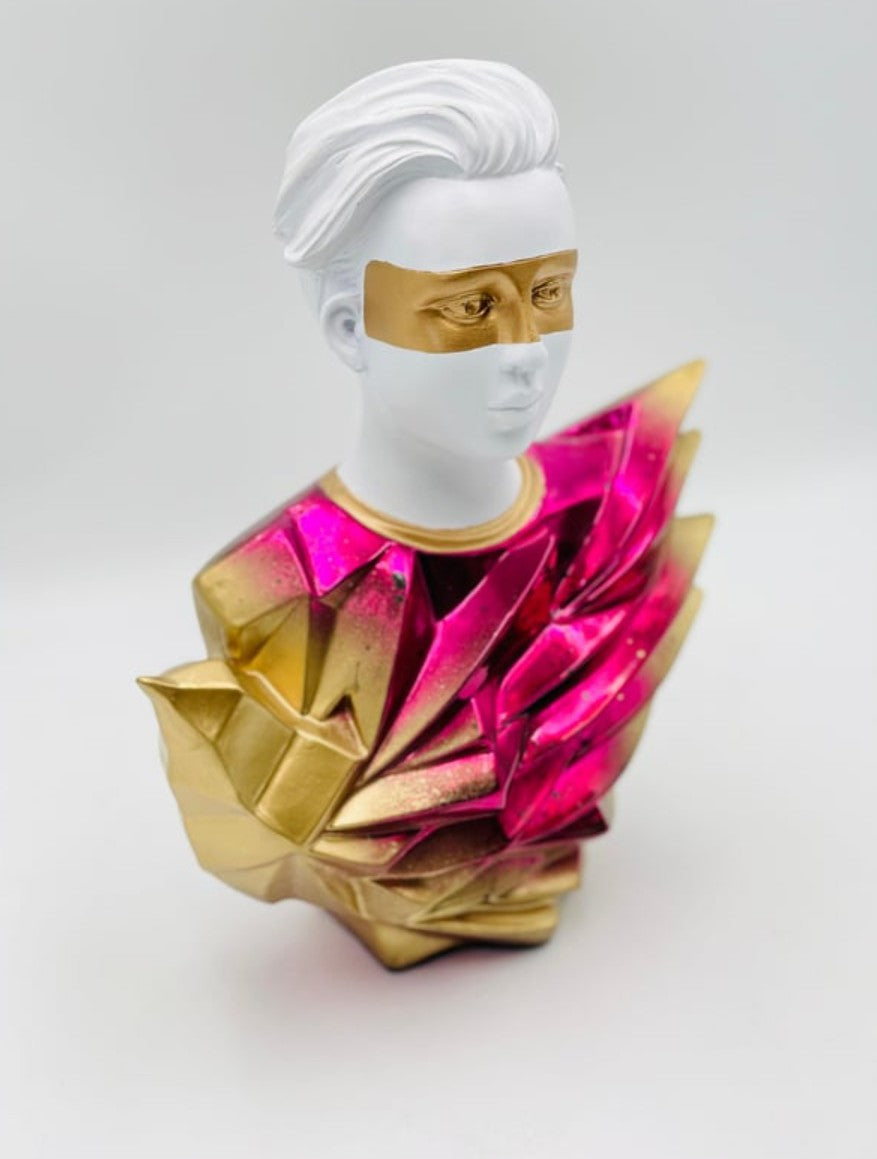 Handmade Abstract Birdman Decor, Handmade Abstract Face Statue, Handmade Birdman Sculpture Handmade Bird and Man Statue, Abstract Face Decor
