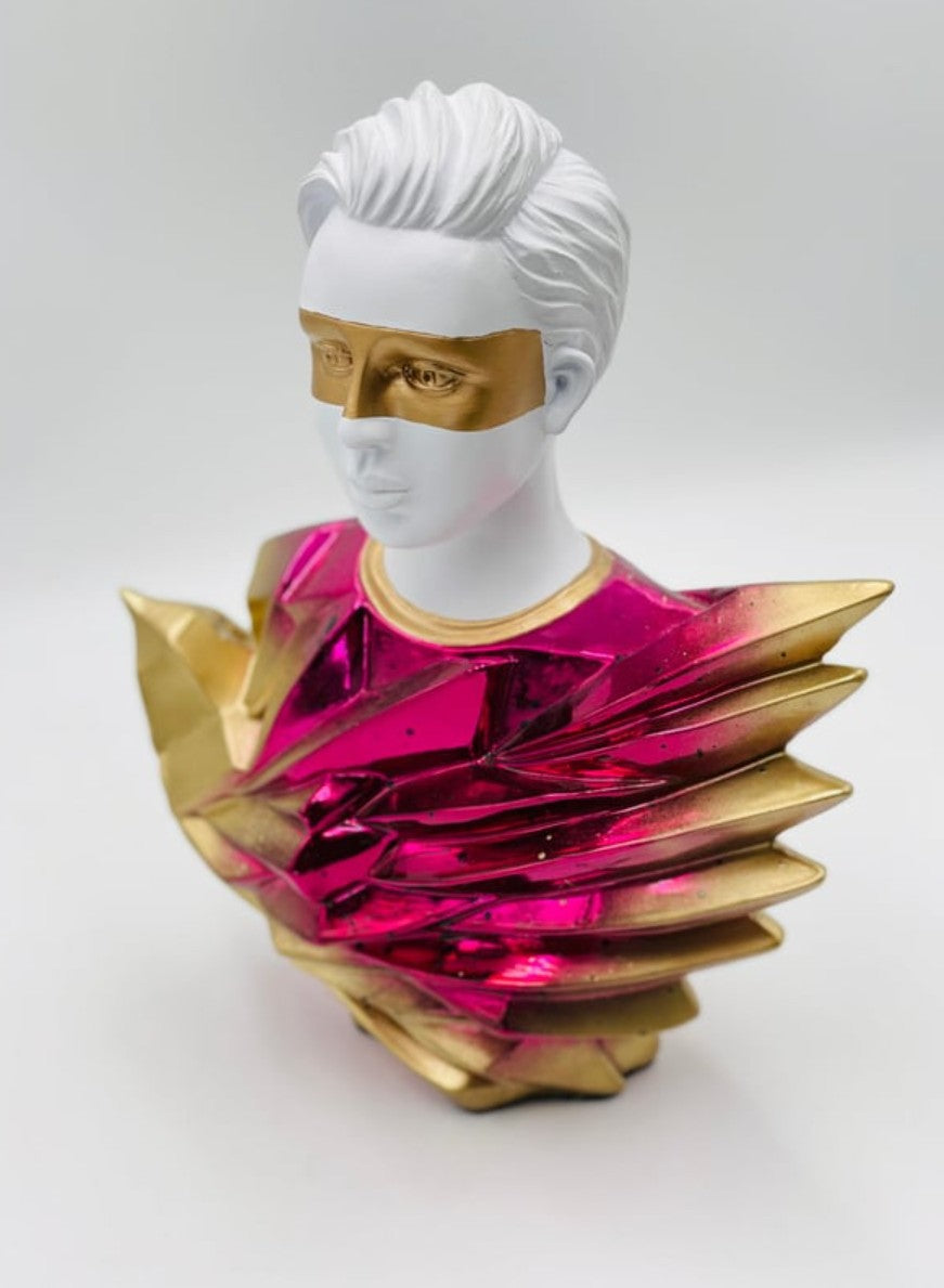 Handmade Abstract Birdman Decor, Handmade Abstract Face Statue, Handmade Birdman Sculpture Handmade Bird and Man Statue, Abstract Face Decor
