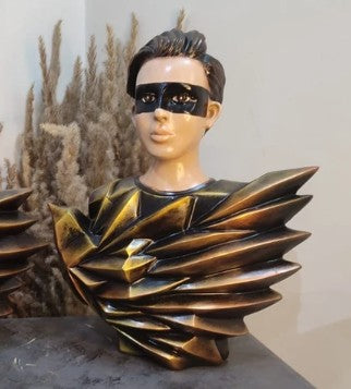 Handmade Abstract Birdman Decor, Handmade Abstract Face Statue, Handmade Birdman Sculpture Handmade Bird and Man Statue, Abstract Face Decor