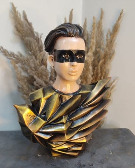 Handmade Abstract Birdman Decor, Handmade Abstract Face Statue, Handmade Birdman Sculpture Handmade Bird and Man Statue, Abstract Face Decor