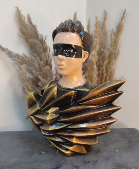 Handmade Abstract Birdman Decor, Handmade Abstract Face Statue, Handmade Birdman Sculpture Handmade Bird and Man Statue, Abstract Face Decor