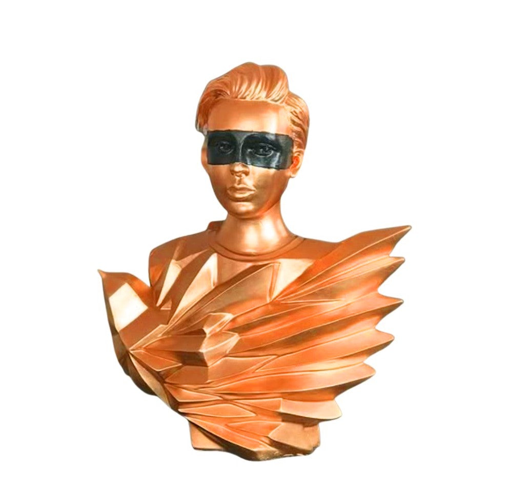 Handmade Abstract Birdman Decor, Handmade Abstract Face Statue, Handmade Birdman Sculpture Handmade Bird and Man Statue, Abstract Face Decor