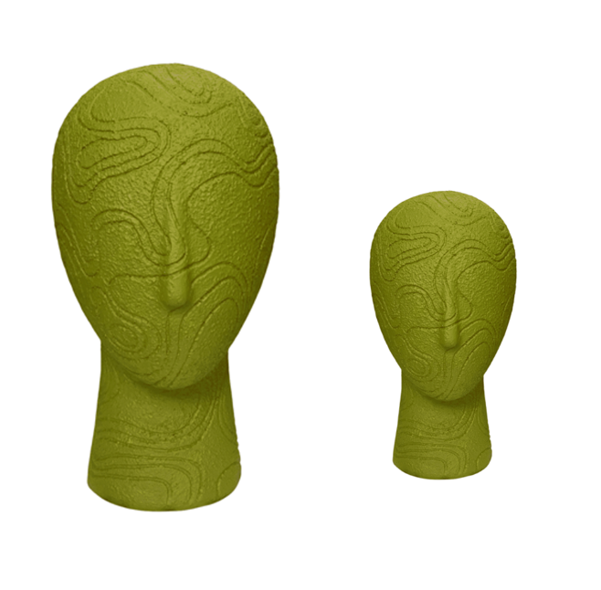 Abstract Face Sculpture Set, Textured Head Bust Decor, Modern Abstract Face Heads, Decorative Face Statue, Abstract Face Statue, Face Statue