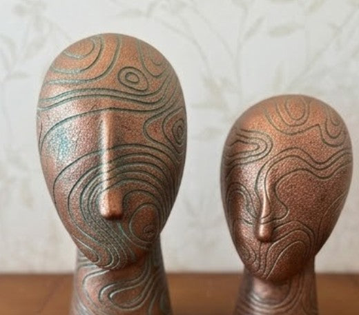 Abstract Face Sculpture Set, Textured Head Bust Decor, Modern Abstract Face Heads, Decorative Face Statue, Abstract Face Statue, Face Statue