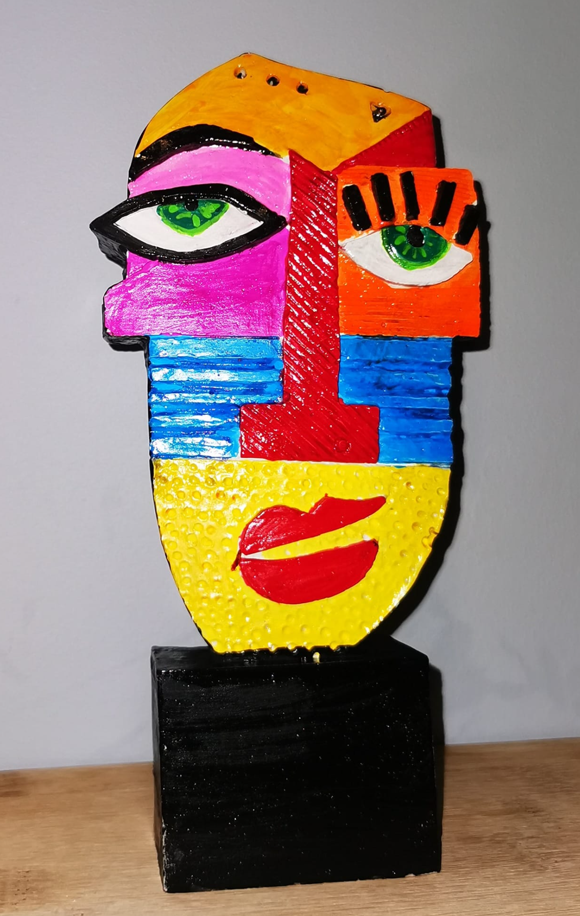 Abstract Face Statue, Picasso Style Abstract Head Statue, Picasso Face Statue, Abstract Picasso Style Bust, Picasso Inspired Abstract Statue