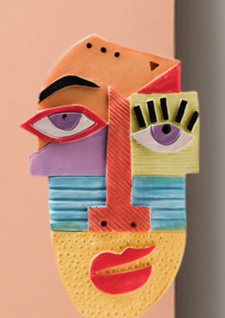 Abstract Face Statue, Picasso Style Abstract Head Statue, Picasso Face Statue, Abstract Picasso Style Bust, Picasso Inspired Abstract Statue