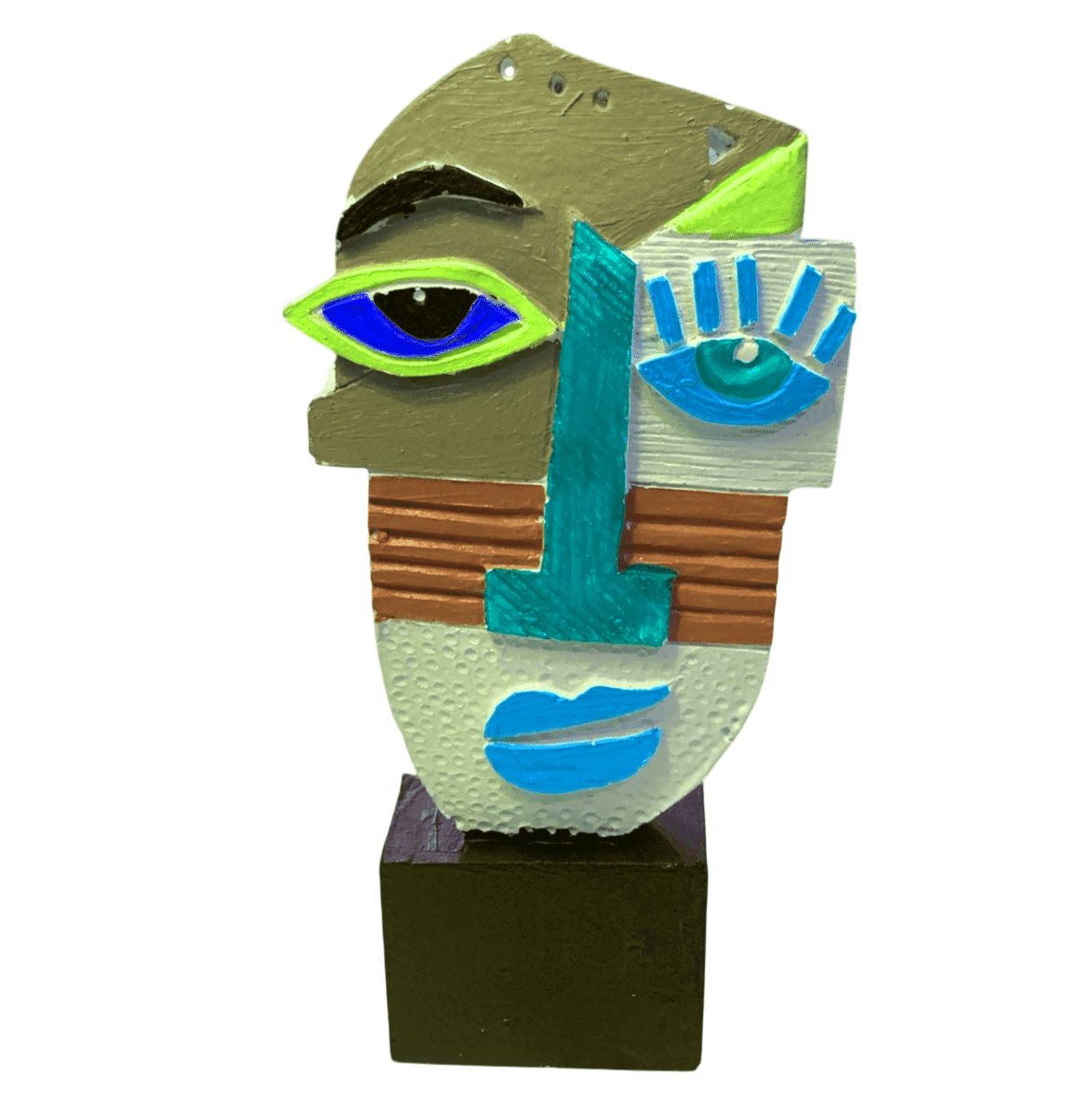 Abstract Face Statue, Picasso Style Abstract Head Statue, Picasso Face Statue, Abstract Picasso Style Bust, Picasso Inspired Abstract Statue