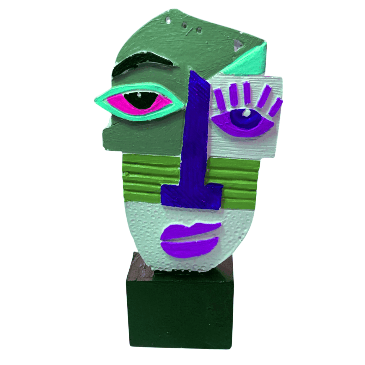 Abstract Face Statue, Picasso Style Abstract Head Statue, Picasso Face Statue, Abstract Picasso Style Bust, Picasso Inspired Abstract Statue