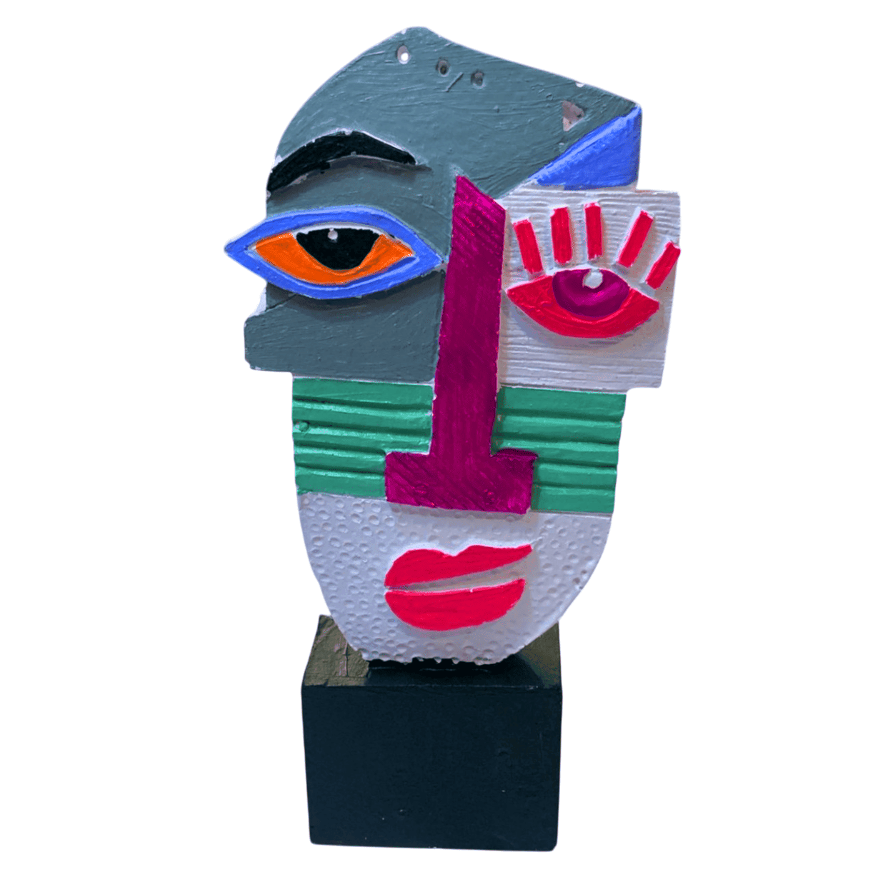 Abstract Face Statue, Picasso Style Abstract Head Statue, Picasso Face Statue, Abstract Picasso Style Bust, Picasso Inspired Abstract Statue