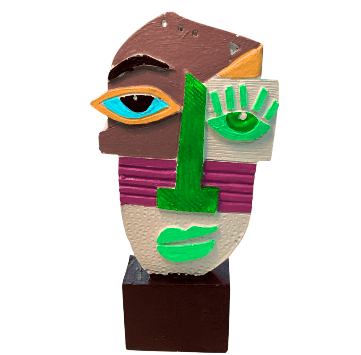 Abstract Face Statue, Picasso Style Abstract Head Statue, Picasso Face Statue, Abstract Picasso Style Bust, Picasso Inspired Abstract Statue