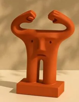 Handmade Abstract Sculpture, Hands in the Air Art Decor, Handmade Modern Abstract Decor, Handmade Abstract Face Statue, Abstract Body Statue