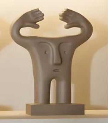 Handmade Abstract Sculpture, Hands in the Air Art Decor, Handmade Modern Abstract Decor, Handmade Abstract Face Statue, Abstract Body Statue