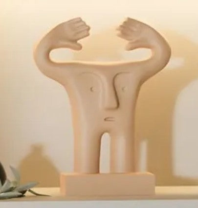 Handmade Abstract Sculpture, Hands in the Air Art Decor, Handmade Modern Abstract Decor, Handmade Abstract Face Statue, Abstract Body Statue