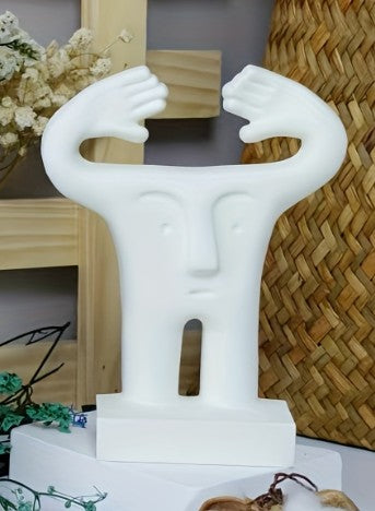 Handmade Abstract Sculpture, Hands in the Air Art Decor, Handmade Modern Abstract Decor, Handmade Abstract Face Statue, Abstract Body Statue
