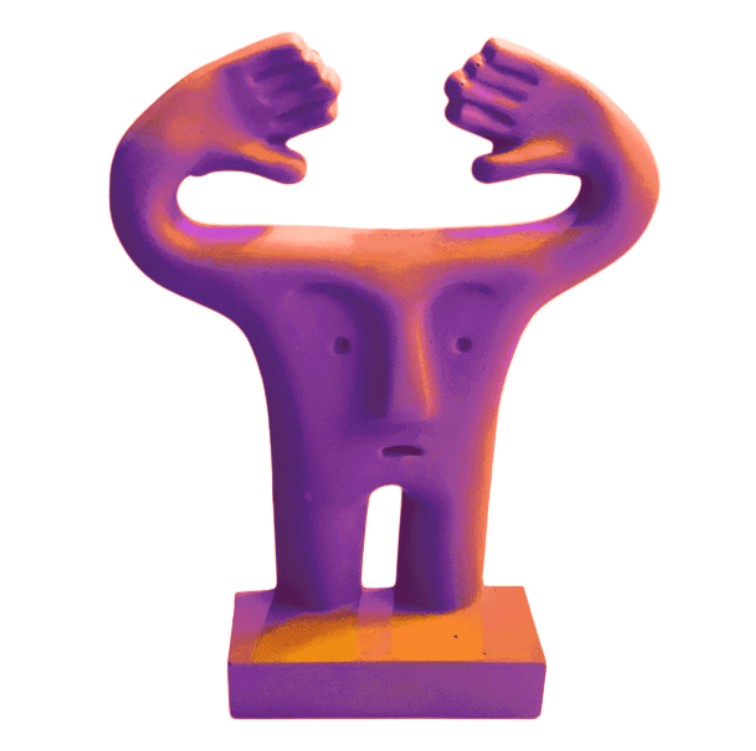 Handmade Abstract Sculpture, Hands in the Air Art Decor, Handmade Modern Abstract Decor, Handmade Abstract Face Statue, Abstract Body Statue