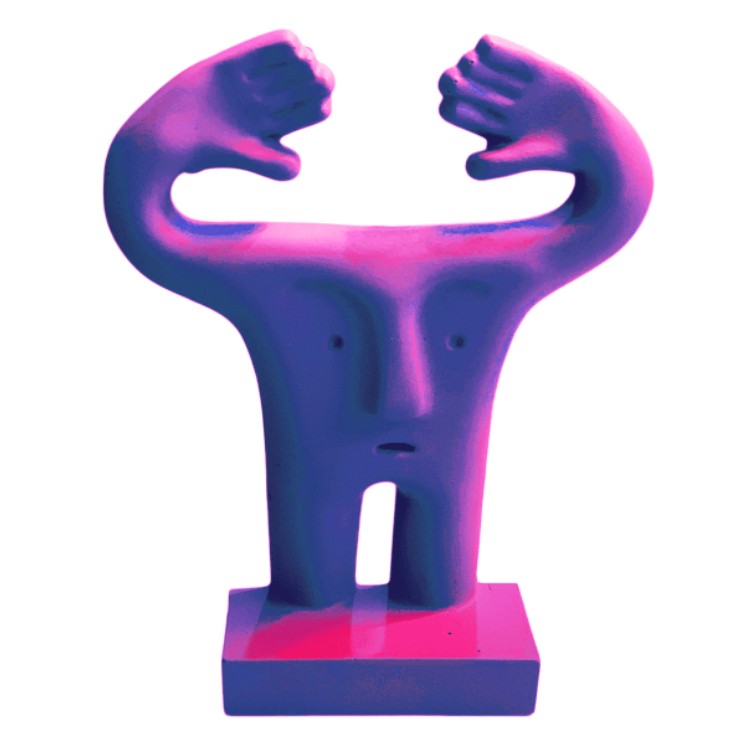 Handmade Abstract Sculpture, Hands in the Air Art Decor, Handmade Modern Abstract Decor, Handmade Abstract Face Statue, Abstract Body Statue