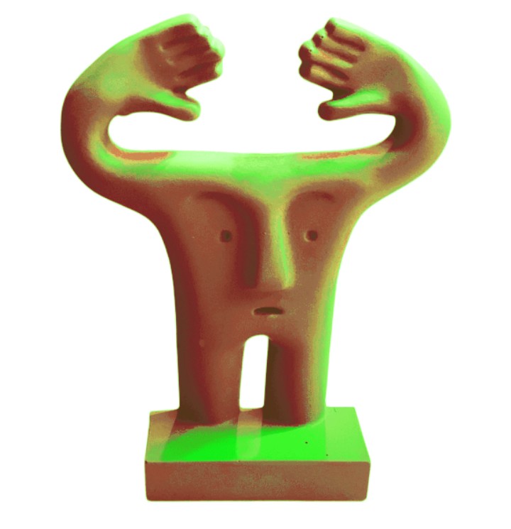 Handmade Abstract Sculpture, Hands in the Air Art Decor, Handmade Modern Abstract Decor, Handmade Abstract Face Statue, Abstract Body Statue