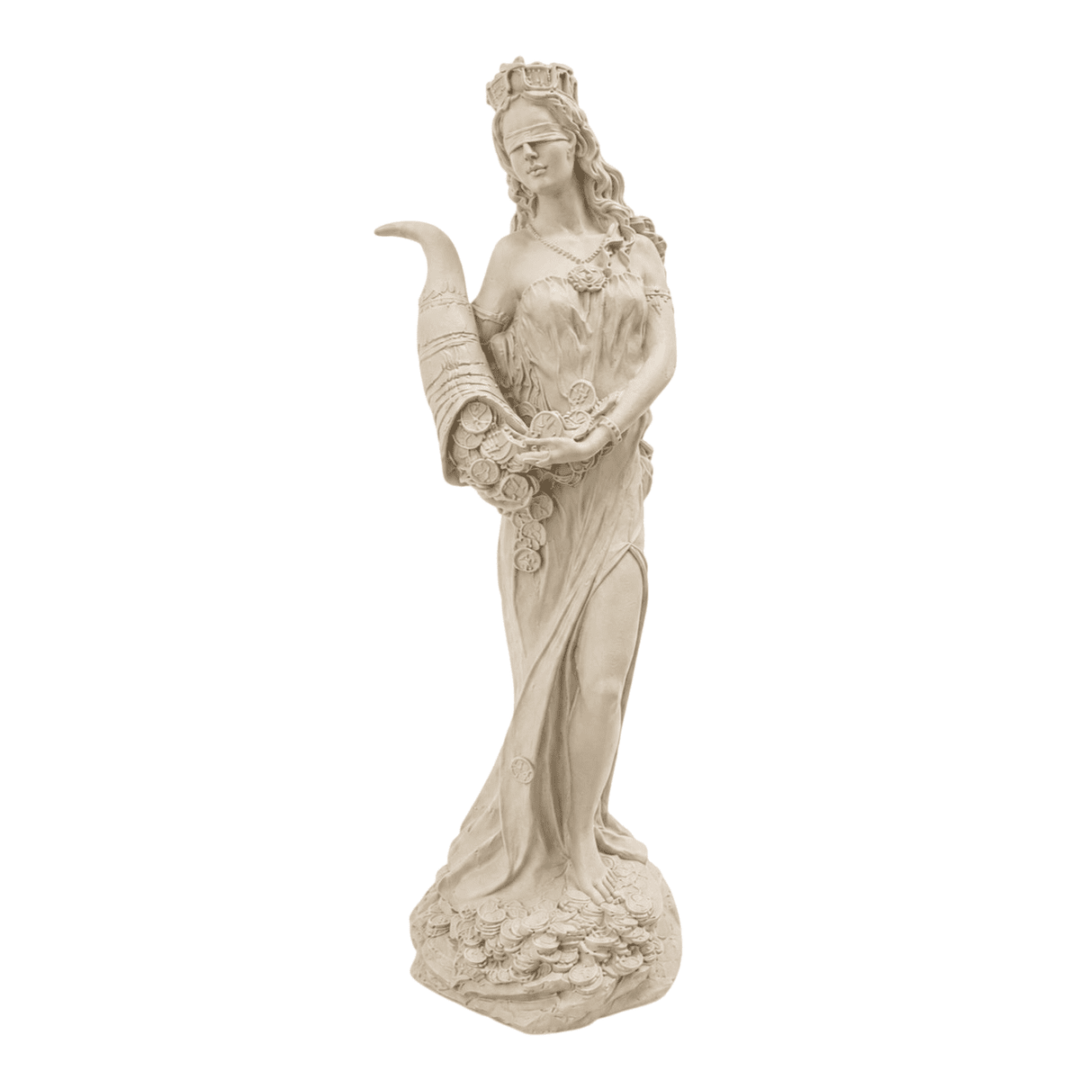 Lucy Tyche Fortuna Statue, Goddess of Fortune Decor, Greek Roman Mythology Figurine