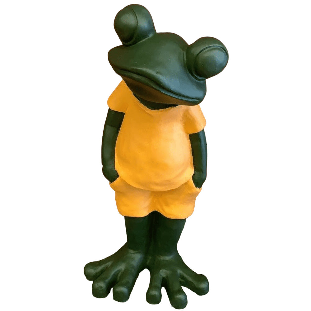 Polyester Frog Garden Statue, Unique Frog Garden Statue, Frog Yard Sculpture , Standing Frog Figurine, Funny Frog Garden Statue, Frog Statue