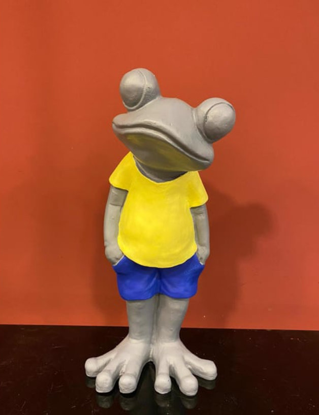 Polyester Frog Garden Statue, Unique Frog Garden Statue, Frog Yard Sculpture , Standing Frog Figurine, Funny Frog Garden Statue, Frog Statue
