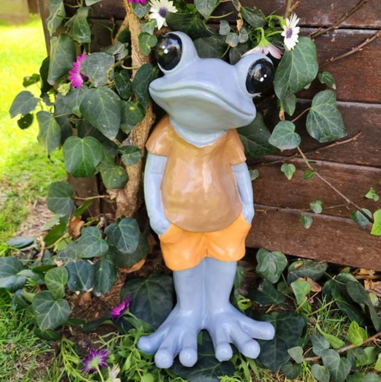 Polyester Frog Garden Statue, Unique Frog Garden Statue, Frog Yard Sculpture , Standing Frog Figurine, Funny Frog Garden Statue, Frog Statue