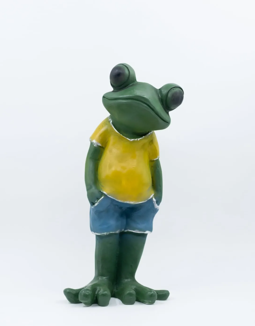 Polyester Frog Garden Statue, Unique Frog Garden Statue, Frog Yard Sculpture , Standing Frog Figurine, Funny Frog Garden Statue, Frog Statue