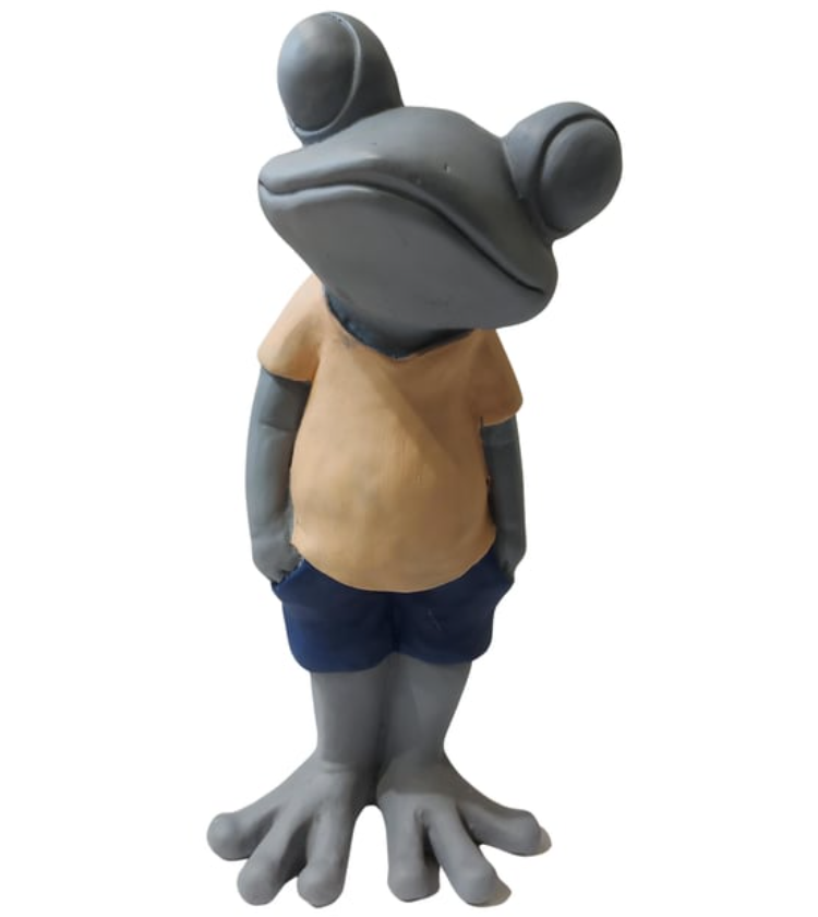 Polyester Frog Garden Statue, Unique Frog Garden Statue, Frog Yard Sculpture , Standing Frog Figurine, Funny Frog Garden Statue, Frog Statue