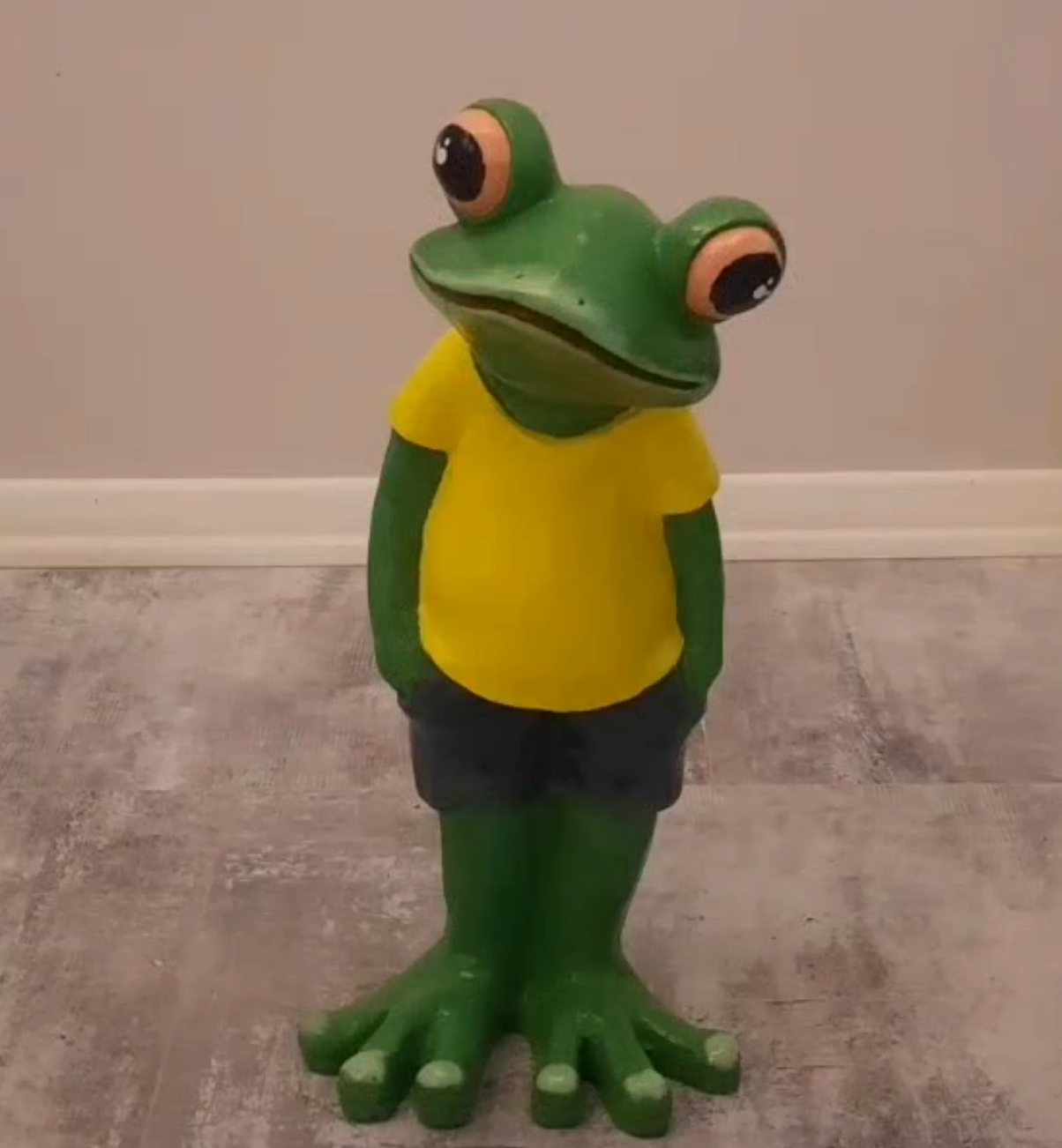Polyester Frog Garden Statue, Unique Frog Garden Statue, Frog Yard Sculpture , Standing Frog Figurine, Funny Frog Garden Statue, Frog Statue