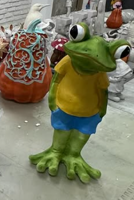 Polyester Frog Garden Statue, Unique Frog Garden Statue, Frog Yard Sculpture , Standing Frog Figurine, Funny Frog Garden Statue, Frog Statue