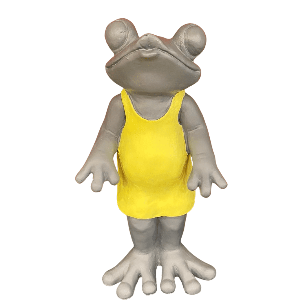 Frog Statue, Polyester Frog Garden Statue, Unique Frog Garden Statue, Frog Yard Sculpture, Standing Frog Figurine, Funny Frog Garden Statue