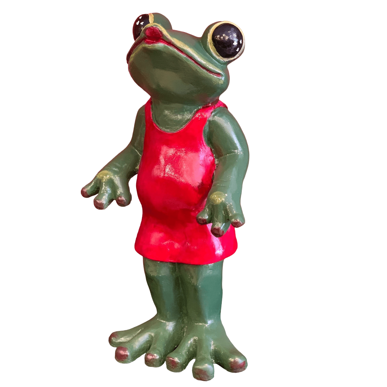 Frog Statue, Polyester Frog Garden Statue, Unique Frog Garden Statue, Frog Yard Sculpture, Standing Frog Figurine, Funny Frog Garden Statue