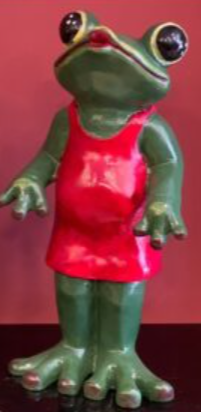 Frog Statue, Polyester Frog Garden Statue, Unique Frog Garden Statue, Frog Yard Sculpture, Standing Frog Figurine, Funny Frog Garden Statue