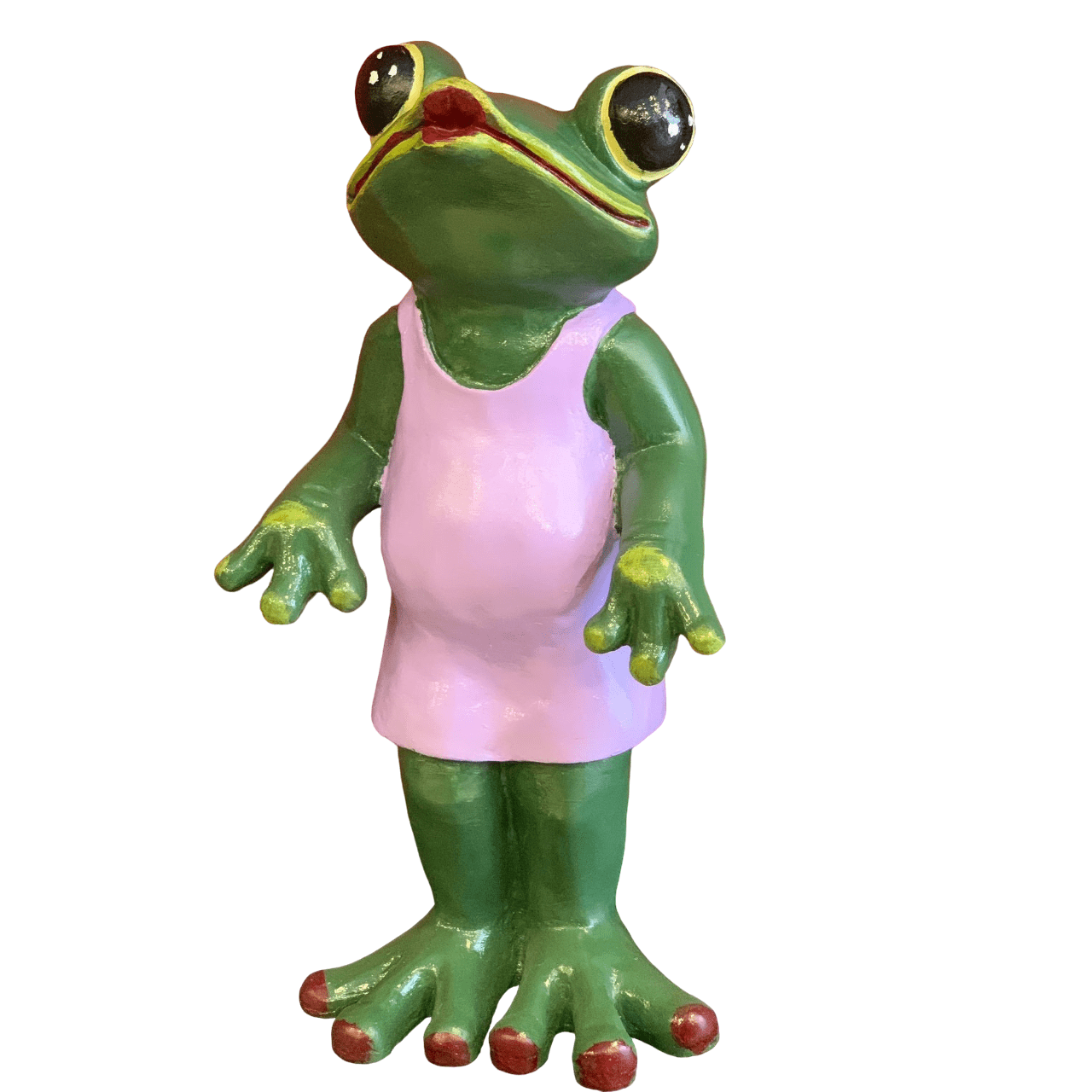 Frog Statue, Polyester Frog Garden Statue, Unique Frog Garden Statue, Frog Yard Sculpture, Standing Frog Figurine, Funny Frog Garden Statue