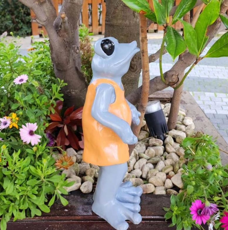 Frog Statue, Polyester Frog Garden Statue, Unique Frog Garden Statue, Frog Yard Sculpture, Standing Frog Figurine, Funny Frog Garden Statue