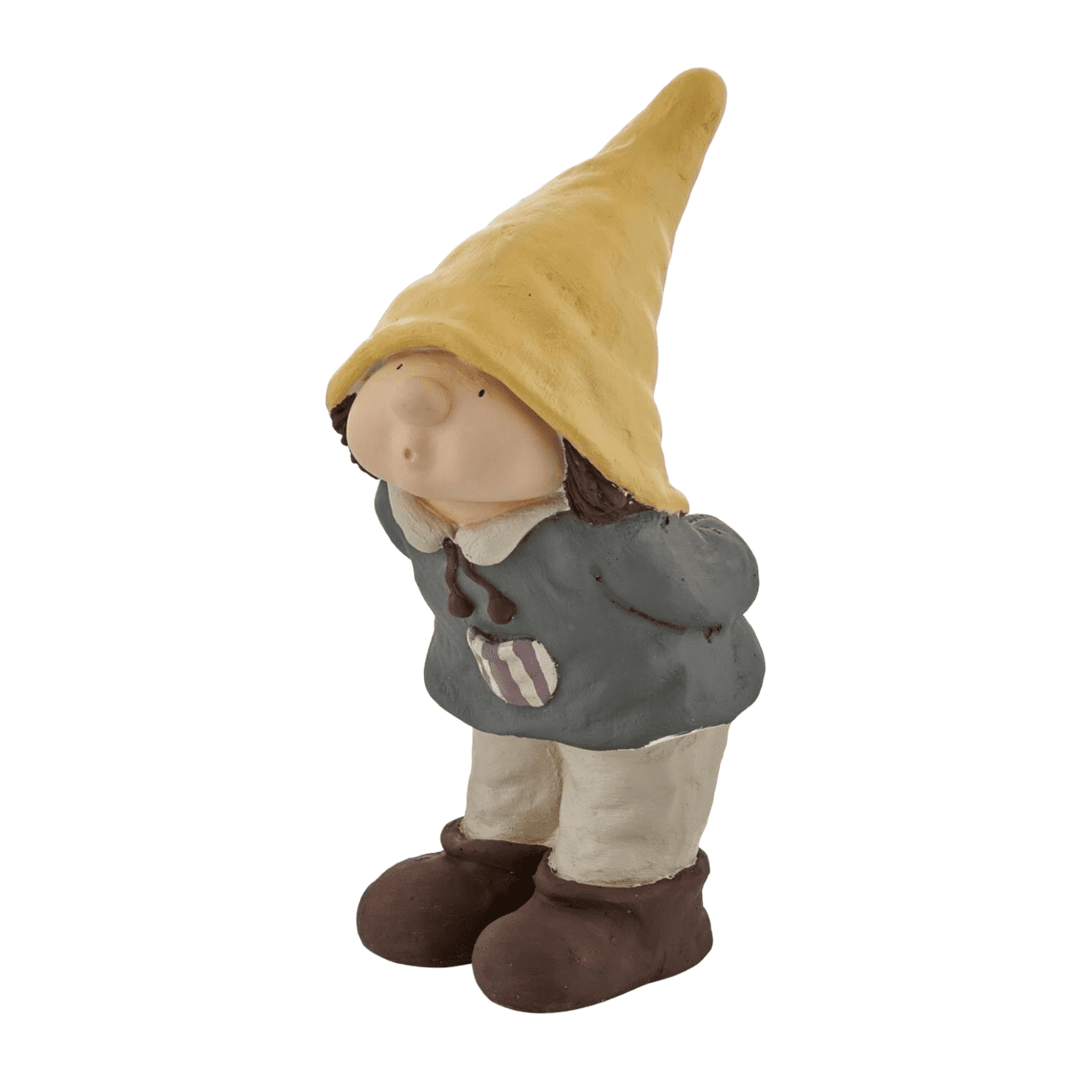 Little Boy Garden Gnome Statue, Boy Gnome Sculpture for Garden Decor, Handcrafted Little Boy Gnome Statue, Outdoor Garden Gnome Statue